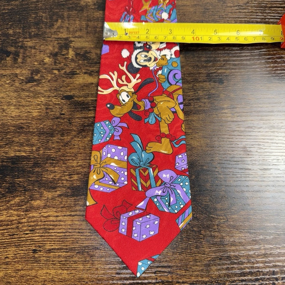 Vintage Disney Mickey Unlimited Christmas Necktie Mickey‎ Minnie Pluto Holiday - Picture 3 of 9